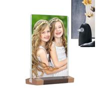 Extensión de llave inglesa Marco de fotos de doble cara, marcos de restaurante de pie, pantalla de fotos transparente, soporte de letrero de mesa, marco acrílico para fotos, menús, anuncios o uso
