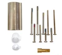 Extensión de mango de grifo de bañera y ducha compatible con cartucho 1222, adecuada para paredes gruesas sin reemplazar todo el accesorio (níquel cepillado)