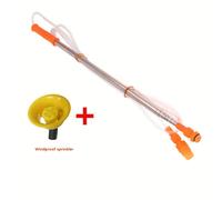 Extensión de Manguera de Acero Inoxidable + Boquilla Antiviento para Riego Eficiente y Pulverización en Jardín