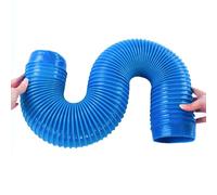 Extensión de manguera flexible de PVC azul for recolección de polvo (de 3 a 16 pies) for aspiradoras de taller, acondicionadores de aire, secadoras y ventilación de baños.(L16.4ft 50mm)
