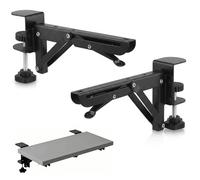 Extensión de mesa, extensión de escritorio, alargador de alféizar de ventana, extensible y estable, bandeja para teclado para debajo de la mesa, mesa de ordenador, bandeja para ahorrar espacio para la