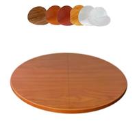 Extensión de mesa plegable redonda de madera de teca de 101,6 cm, para catering, banquetes, fiestas, repuesto temporal, sin patas (100 cm)