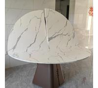 Extensión de mesa redonda plegable de 122 cm, mesa plegable redonda portátil, reemplazo de mesa temporal, 180 cm, acabado de piedra para cenas y eventos