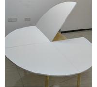 Extensión de mesa redonda plegable de 122 cm, mesa plegable redonda portátil, reemplazo de mesa temporal para mesas plegables (blanco, 120 cm)