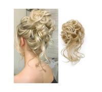Extensión de Moño Moño desordenado y esponjoso, extensiones de cabello sintético ondulado, rizado, elástico, recogido, cola caballo falsa Mujeres(22H613)