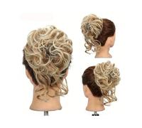 Extensión de Moño Moños de pelo sintético, extensiones cola caballo, moño rizado, esponjoso y desordenado con banda elástica Mujeres(27T613)