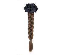 Extensión de Moño Wig Ponytail Long Hair Fried Dough Twists Braid Natural Mujeres(Metallic)