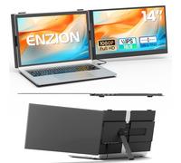 Extensión de pantalla para laptop, monitor portátil de 14 pulgadas FHD 1080p para laptop, extensor de pantalla ultrafino y ligero, Plug & Play para portátiles de 13 a 17 pulgadas, compatible con Mac