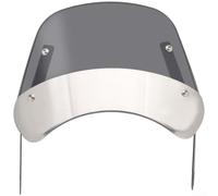 Extensión de parabrisas de motocicleta ABS deflector para Touring Cruisers - Retro Flyscreen añade comodidad fácil de instalar 250 mm transparente (gris)