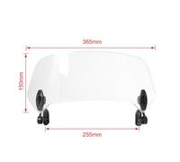 Extensión de Parabrisas de Motocicleta Ajustable Clip Universal en el alerto de alerter Deflector Compatible con la mayoría de Las Bicicletas(Big)