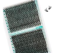 Extensión de pestañas 320Pcs 40D50D DIY mechón de pestañas C rizado mechón de pestañas personal extensión de pestañas volumen mascara de pestañas (40D50D,10MM)