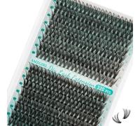 Extensión de pestañas 320Pcs 40D50D DIY mechón de pestañas D rizado mechón de pestañas personal extensión de pestañas volumen mascara de pestañas (40D50D,14MM)