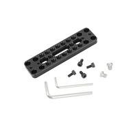Extensión de Placa Base de Cámara Placa de Queso Larga con Múltiples Orificios de Rosca de 1/4 Pulgadas-20 para Configuración de Cámara DLSR DIY