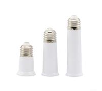 Extensión de portalámparas E27 a E27, extensor retardante de llama PBT para bombillas de rosca LED, adaptador de luz de ventilador de techo para casquillos de difícil acceso en estudio en casa (65 mm)