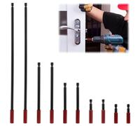Extensión de puntas magnéticas, juego de 10 unidades, vástago hexagonal de 1/4 pulgadas, soporte de puntas largo 50 60 100 150 300 mm, juego de soporte magnético para destornilladores, taladros y