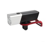 Extensión de soporte de bicicleta con base integrada para computadoras Garmin y Cat Eye con acabado de fibra de carbono y opción de fijación de luz (F)
