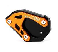 Extensión de soporte para motocicleta K.TM 790 Adventure | 790 Adventure R 2019 2020 2021 2022 2023 Soporte para pie de placa extender accesorios de almohadilla naranja-negro