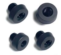 Extensión de taco de billar para parte trasera de parachoques, aluminio duradero y goma, conector de bloque de tope, fijación segura del mango de extensión, se adapta a 3/8-11 (D)