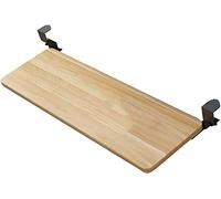 Extensión de teclado y mouse de madera natural 52/65/75x25 cm, bandeja de sujeción sin taladro, instalación C-65x25 cm/25.5x10 pulgadas (A 75x25cm/29.5x10 pulgadas)
