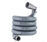 Extensión de tubo de drenaje flexible para lavadora, manguera subacuática para instalación automática de lavadora, plástico resistente al desgaste, 1 m, color gris, evita obstrucciones de reflujo