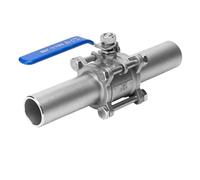 Extensión de válvula de bola soldada de tres piezas de acero inoxidable 304 Q61F interruptor de válvula de tubo de extensión soldado a tope DN20 25 50, 1 Uds(DN32)