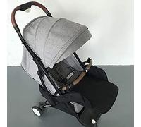 Extensión del Reposapiés del Cochecito de bebé Accesorio de Soporte Cómodo Reposapiés del Cochecito Universal para un Tamaño de Asiento Más Largo 35 * 30 * 4 CM Todas las (BLACK)