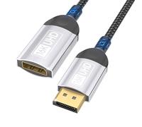 Extensión Displayport 2.1 de 16K,cable DP de 0,5m,16K@60Hz,10K@60Hz,8K@120Hz,4K@240Hz,144 Hz,cable DP de 80Gbps con HDR,FreeSync,G-Sync,DSC 1.2a,HDCP 2.2 compatible con PC,HDTV,portátil y gráficos