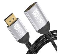 Extensión Displayport 2.1 de 16K,cable DP de 1m,16K@60Hz,10K@60Hz,8K@120Hz,4K@240Hz,144 Hz,cable DP de 80Gbps con HDR,FreeSync,G-Sync,DSC 1.2a,HDCP 2.2 compatible con PC,HDTV,portátil y gráficos