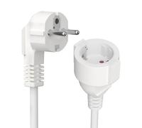 Extension Electrica 2 M Prolongador Eléctrico 250 V, 16 A, 3680W - H05VV-F 3G1.5mm² Cable de Extensión, Protección táctil Mejorada-para Extender Alimentación de Dispositivos y Herramientas Eléctricas