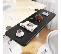 Extensión ergonómica de escritorio, bandeja plegable para teclado, 60 x 25 cm, extensor de mesa, abrazadera sin taladro, ajustable para escritorios de oficina y computadora (negro, 50/60/70 cm)