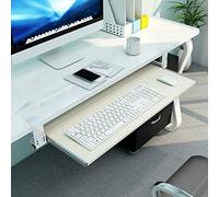 Extensión ergonómica de escritorio con bandeja ajustable para teclado y reposabrazos, plataforma de mouse para almacenamiento debajo del escritorio para máxima comodidad y productividad en el espacio