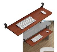 Extensión ergonómica de escritorio sin abrazaderas, 52 x 25 cm, 65 x 25 cm, 75 x 25 cm, alfombrilla para teclado y mouse para casa, oficina, juegos y escuela, mayor comodidad y soporte para los brazos