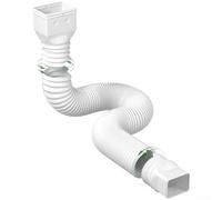 Extensión extensible de plástico con curva en forma de S para ayudar al movimiento del agua impulsado por gravedad lejos de los cimientos (blanco)