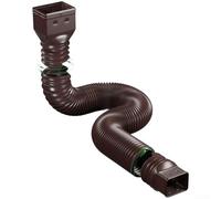 Extensión extensible de plástico con curva en forma de S para ayudar al movimiento del agua impulsado por gravedad lejos de los cimientos (marrón)