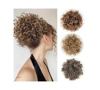 Extensión Extensión de cabello sintético con moño rizado grande y cordón elástico for uso diario en fiestas Scrunchie(18-22)
