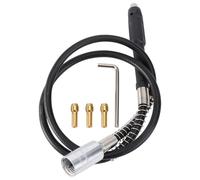 Extensión Flexible para Brocas Mango de Plástico Negro | Eje Flexible Tuerca Metálica y Resorte Protector, Control Manual Tipo Pluma, para Mecánicos