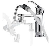 Extensión giratoria para grifo de cocina - Rociador giratorio de 1080 grados, adaptador de agua de doble función | Conector de brazo robótico universal, cabezal de pulverización ajustable para n