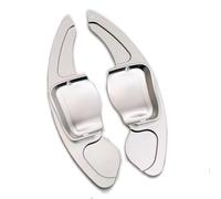 ExtensióN Levas Al Volante Compatible Con Para Golf 5 MK5 Para Golf 6 MK6 2009-2014 Para Jetta MK5 2PCS Cubierta Palancas Cambio Extensión Paleta Volante Coche(Silver)