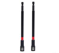 Extensión magnética de llave de vaso hexagonal de 150 mm, funda adaptadora compatible con herramientas de taladro y destornillador para maquinaria y reparación del hogar (2 piezas de 8 mm)