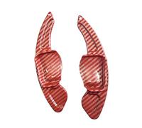 Extensión Paletas Volante Compatible Con VW Para S&haran 2012-2016 Para Tiguan 2009-2015 Volante Coche Engranaje Extensor Cambio Para Levas Cambio Hacia Arriba Y Hacia Abajo Cubierta(Carbon red)