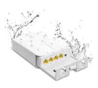 Extensión PoE Gigabit para exteriores 1 en 3 salidas, repetidor PoE NICGIGA de 4 puertos, resistente al agua, Vlan, Extend 100 metros (328 ft), IEEE 802.3af/at Power Over Ethernet PoE.