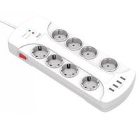 Extensión Protectora Octupla 36800W c/ 4x USB (3 mts) - WELL