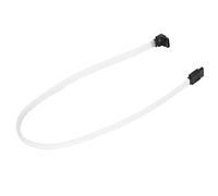 Extensión Sata, Cable Sata Codo de Cable Sata 3 8 Núcleos 7P Compatible con SATa II I para Disco de Estado Sólido para SPE Reemplazo para SATa 3.0 6Gbps(Blanco (Codo))
