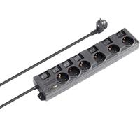 Extensión Séxtuple con Teclas Individuales / Puerto USB-C / USB-A (13 mts) - NIMO