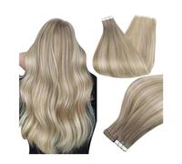 Extensiones Adhesivas Cabello 20 extensiones de cabello con cinta adhesiva, color de cabello humano 19/8/60, cinta de trama de piel sin costuras en cabello humano for mujeres, extensiones de cabello g