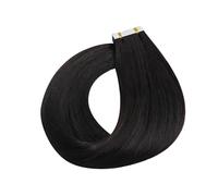 Extensiones Adhesivas Cabello Cinta en extensiones de cabello Cabello humano Cabello Remy Trama de piel sin costuras Cinta de PU en extensiones de cabello humano Color 1B Apagado Negro Pegamento en ex
