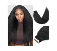 Extensiones Adhesivas Cabello Cinta recta rizada en extensiones de cabello 20 piezas 50G Cinta invisible de color negro natural sin costuras en extensiones Cabello humano brasileño Remy Extensiones Ad