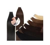 Extensiones Adhesivas Cabello Extensiones de cabello humano con cinta adhesiva de 40,6 a 26.0 in de largo, cinta recta en extensiones, 1.76 oz, 20 unidades, cinta de pelo Remy brasileño invisible sin