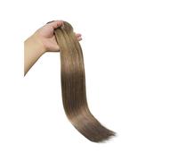 Extensiones Clip Extensiones de cabello con clip, sin costuras, 8 unidades, cabello humano real, cabello natural, doble trama, liso Extensiones de Clip de Pelo(8,22inches)
