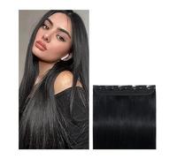 Extensiones Clip Pelo Extensiones de cabello con Clip de una pieza, cabello humano Real 3/4, cabeza completa, red de encaje for cabello más grueso, extensiones de cabello de una pieza con 5 Clips Exte